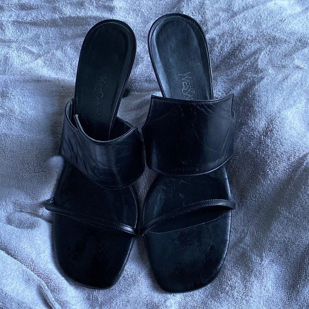 Saint Laurent leather mules